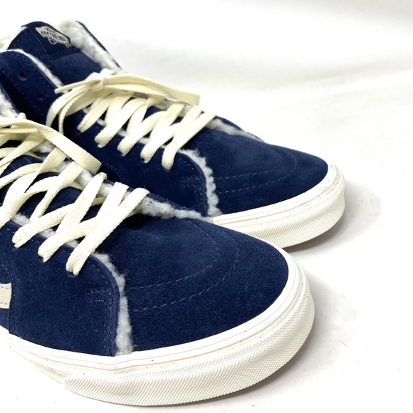 VANS Sk8-Hi Cozy Hug Shoes Skate Suede Faux Fur Navi Women's Casual VN0005U9JDU - Picture 5 of 10